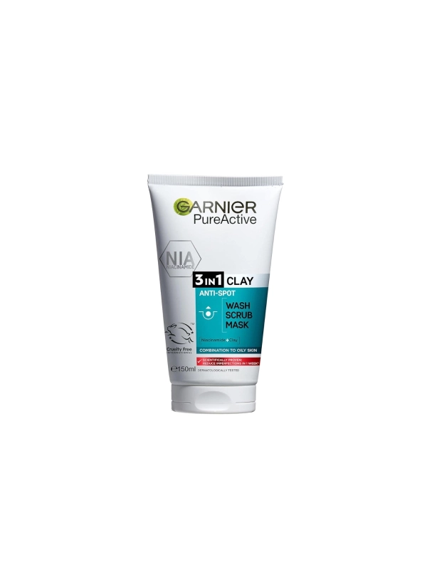 3 in1 Clay Wash, Scrub, Mask
