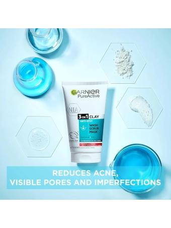 3 in1 Clay Wash, Scrub, Mask