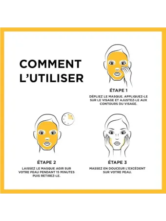 Masque tissu Vitamine C Booster d'éclat