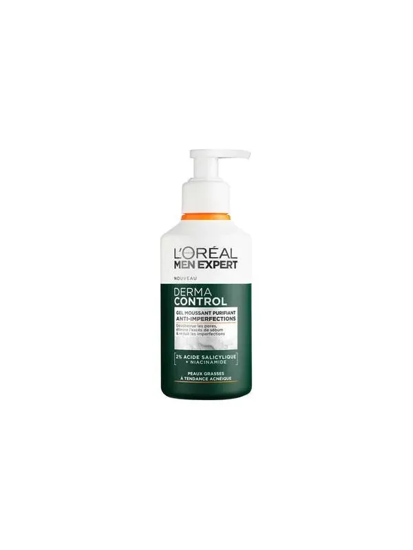 Men Expert Derma Control Purifying Gel Cleanser Salicylic Acid + Niacinamide