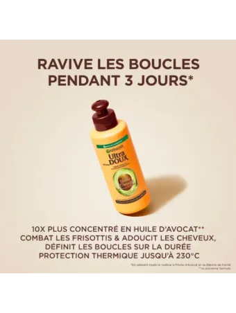 Ultra Doux - Crème de Boucles sans rinçage Pure Huile d’Avocat & Beurre de Karité