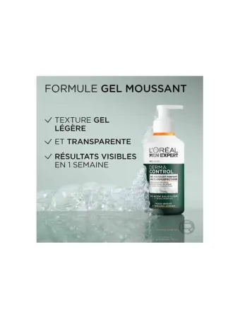 Men Expert Derma Control Purifying Gel Cleanser Salicylic Acid + Niacinamide