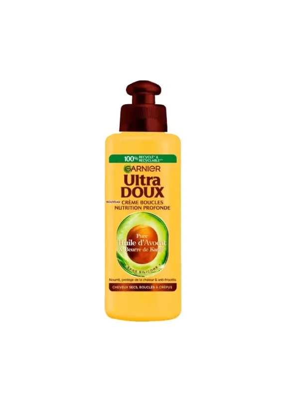 Ultra Doux - Crème de Boucles sans rinçage Pure Huile d’Avocat & Beurre de Karité