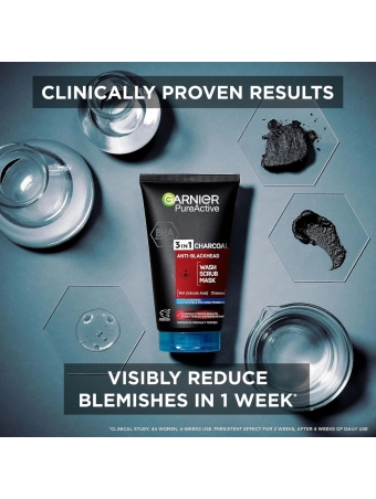 3in1 Charcoal Wash, Scrub, Mask